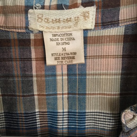 SAMMY VINTAGE PLAID SHIRT size M - Picture 3 of 7